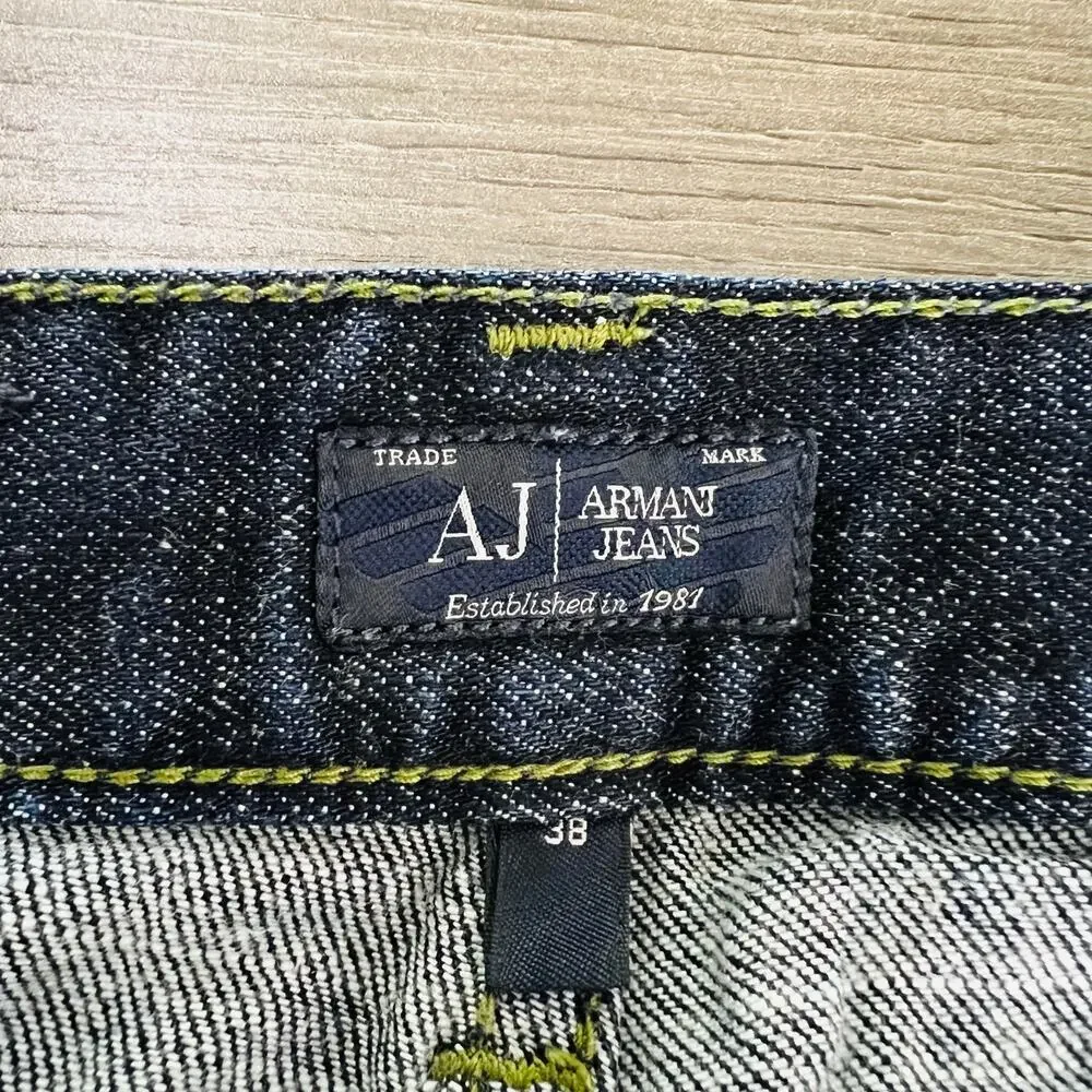 AJ Armani Jeans Men's 38X32 (Measures 38X30) Blue J31 Regular Straight Leg Denim